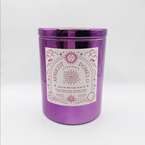 NEW Leoben Co Apricot & Pomelo Scented Candle With Lid - 9 oz, Metallic Pink
